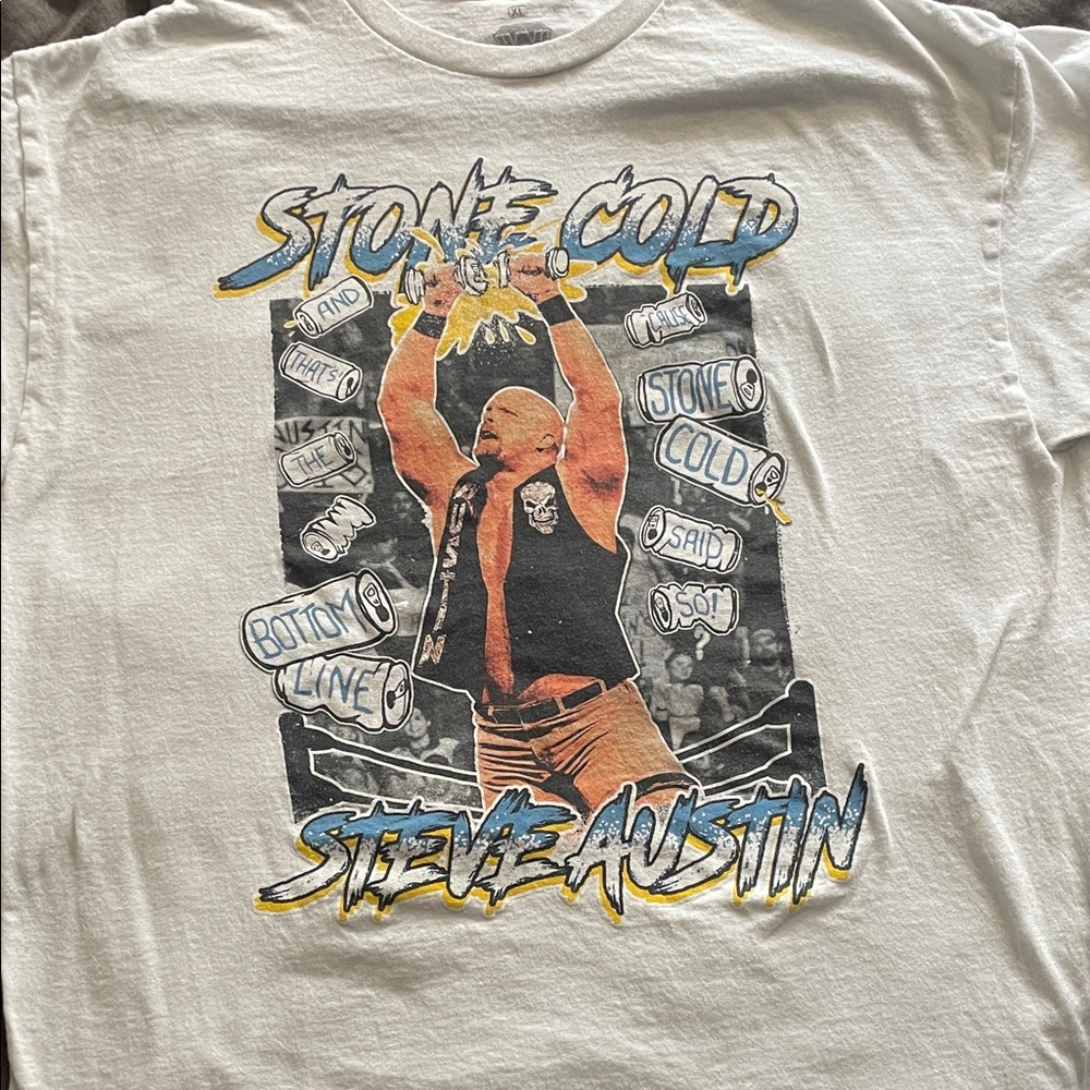 WWE Stone Cold Steve Austin Graphic Tee - White